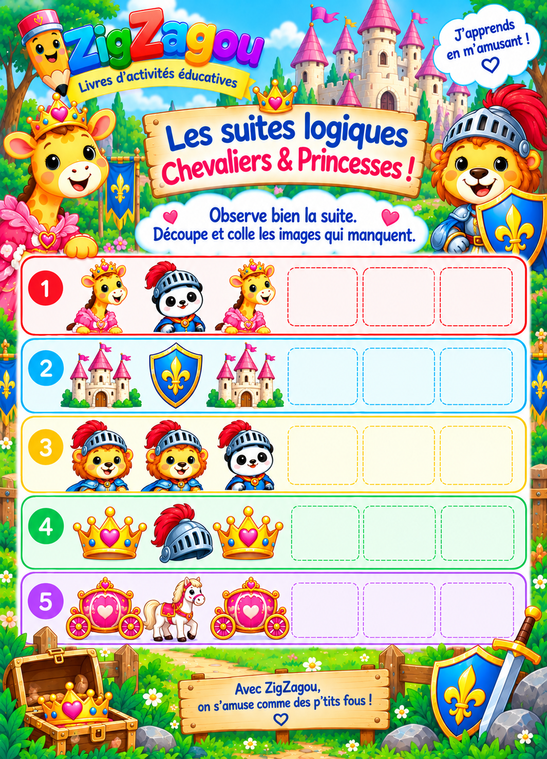 Les suites logiques – Chevaliers & Princesses