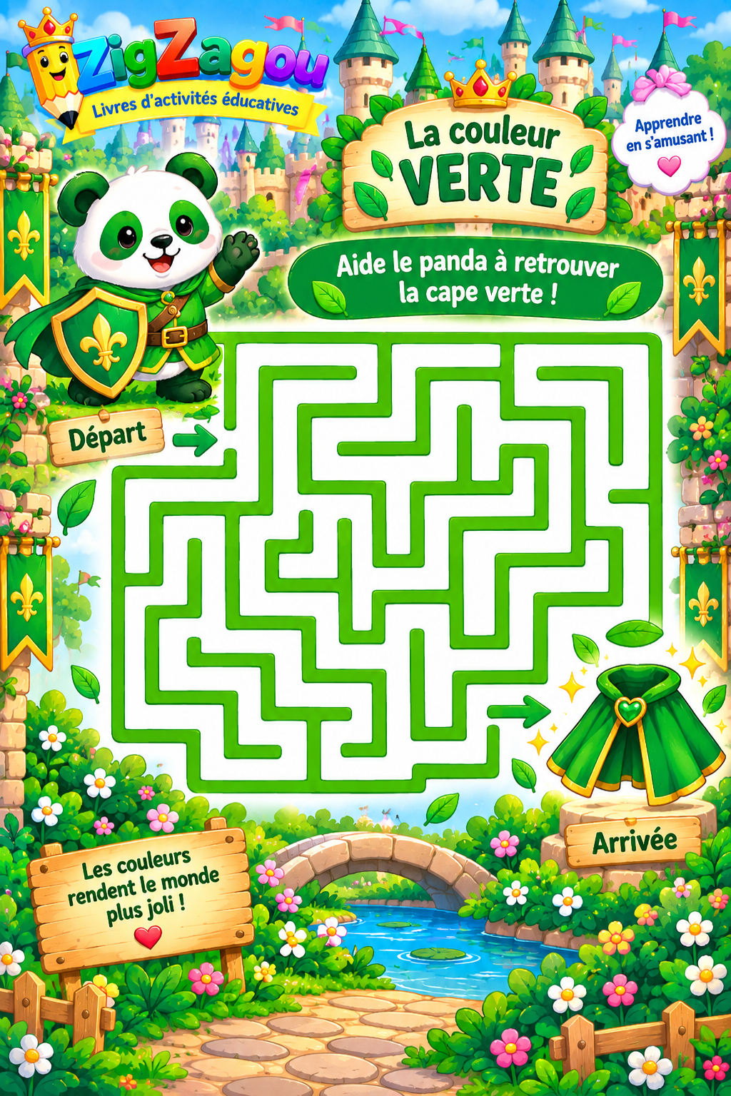 Le labyrinthe des couleurs – Vert