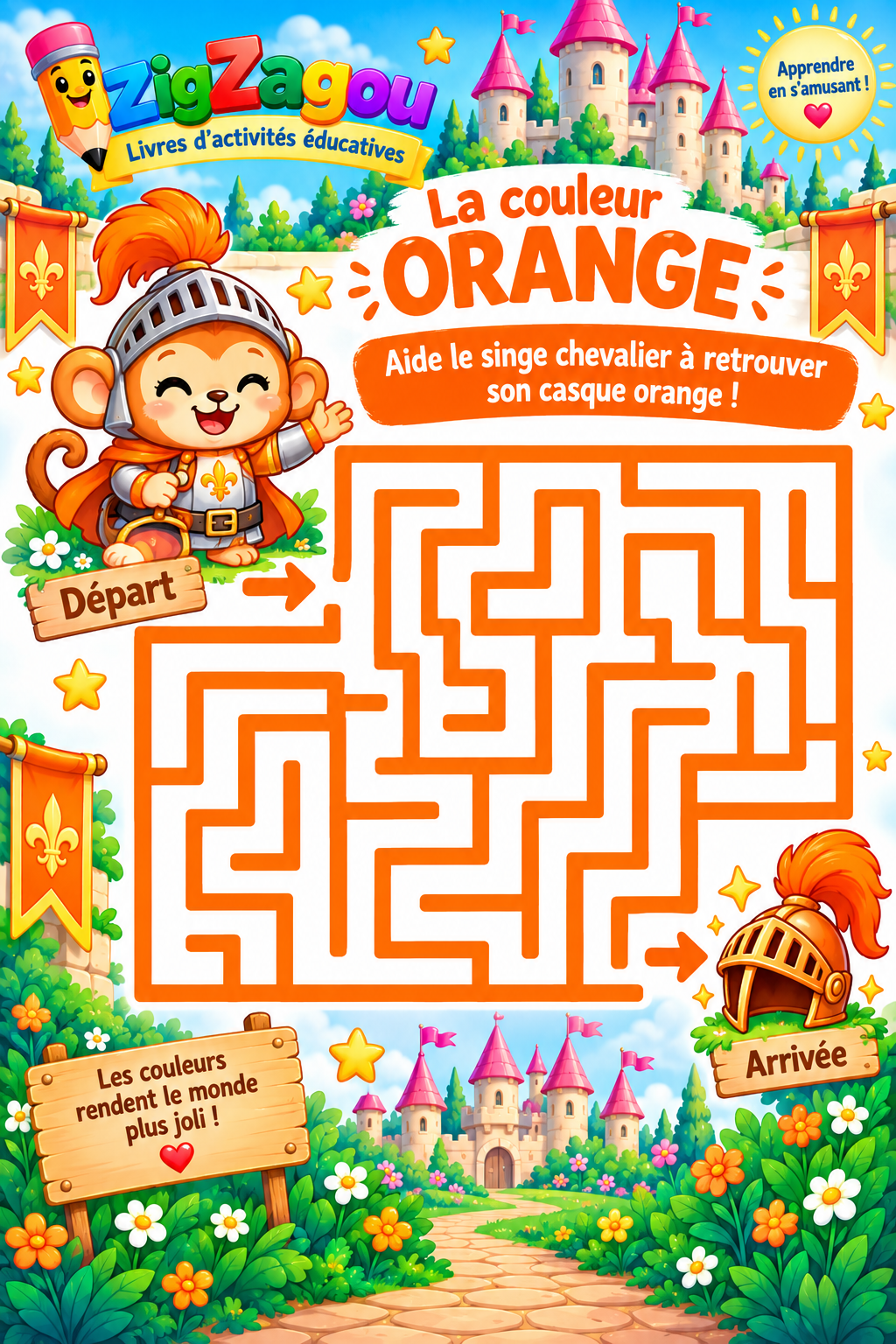 Le labyrinthe des couleurs – Orange