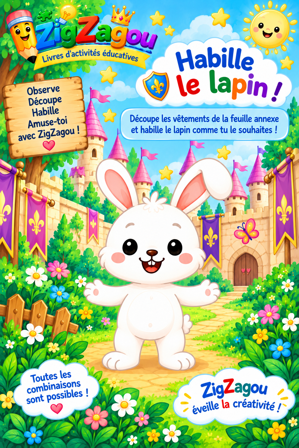 Habille le lapin – Au château enchanté