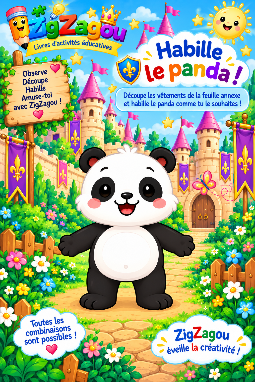 Habille le panda – Au château enchanté