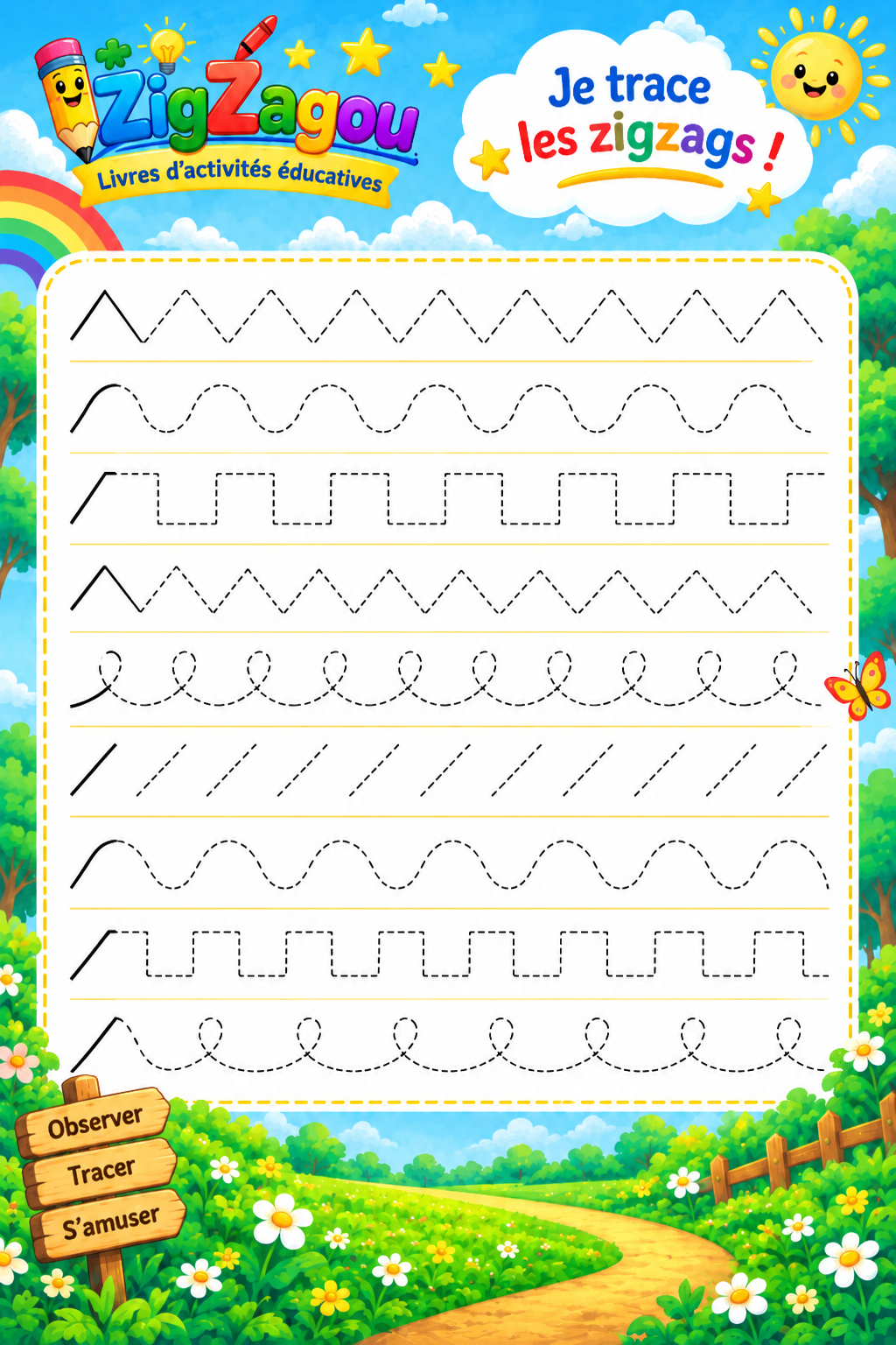 Je trace les zigzags 2