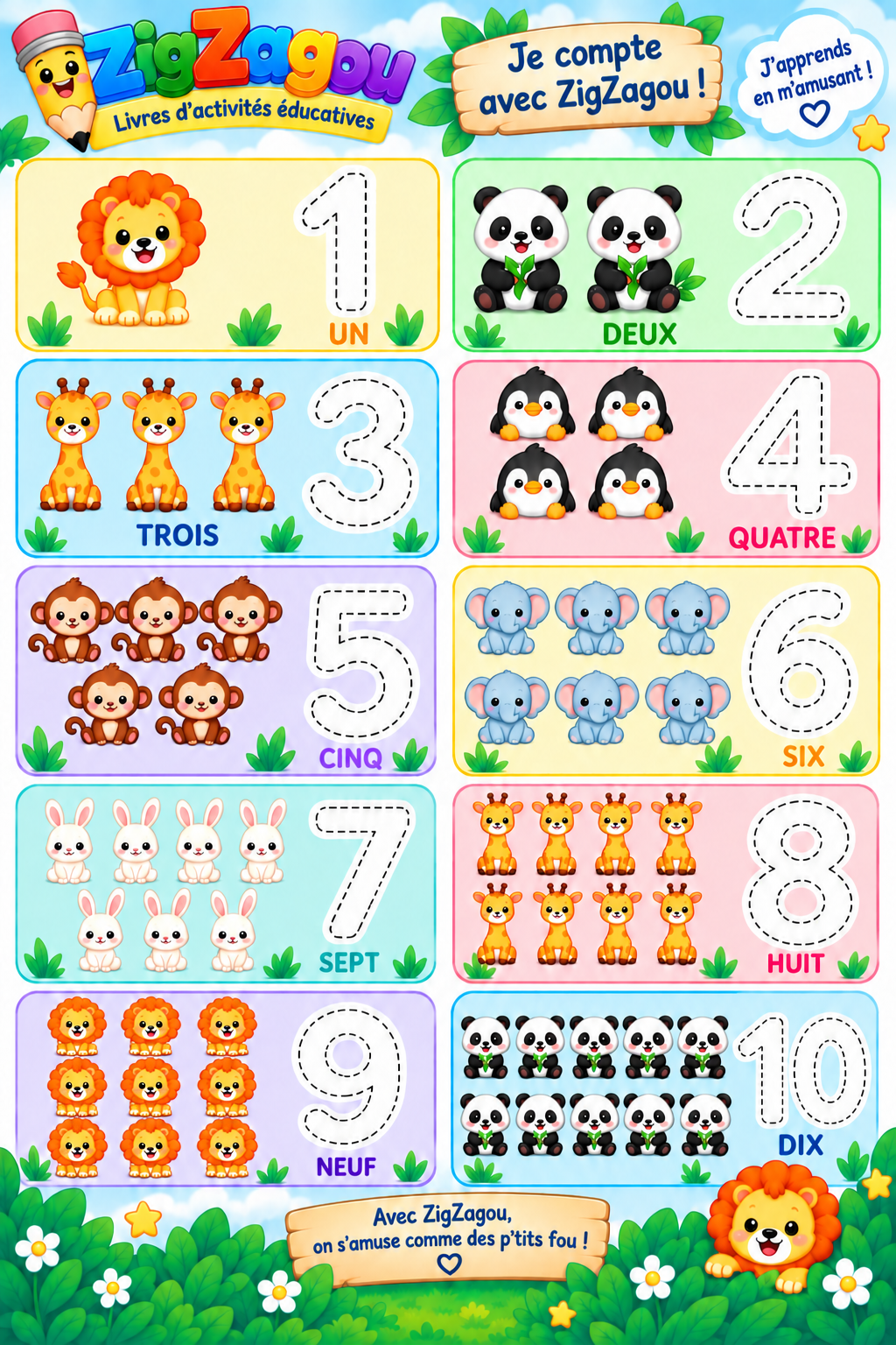 Je compte jusqu'à 10