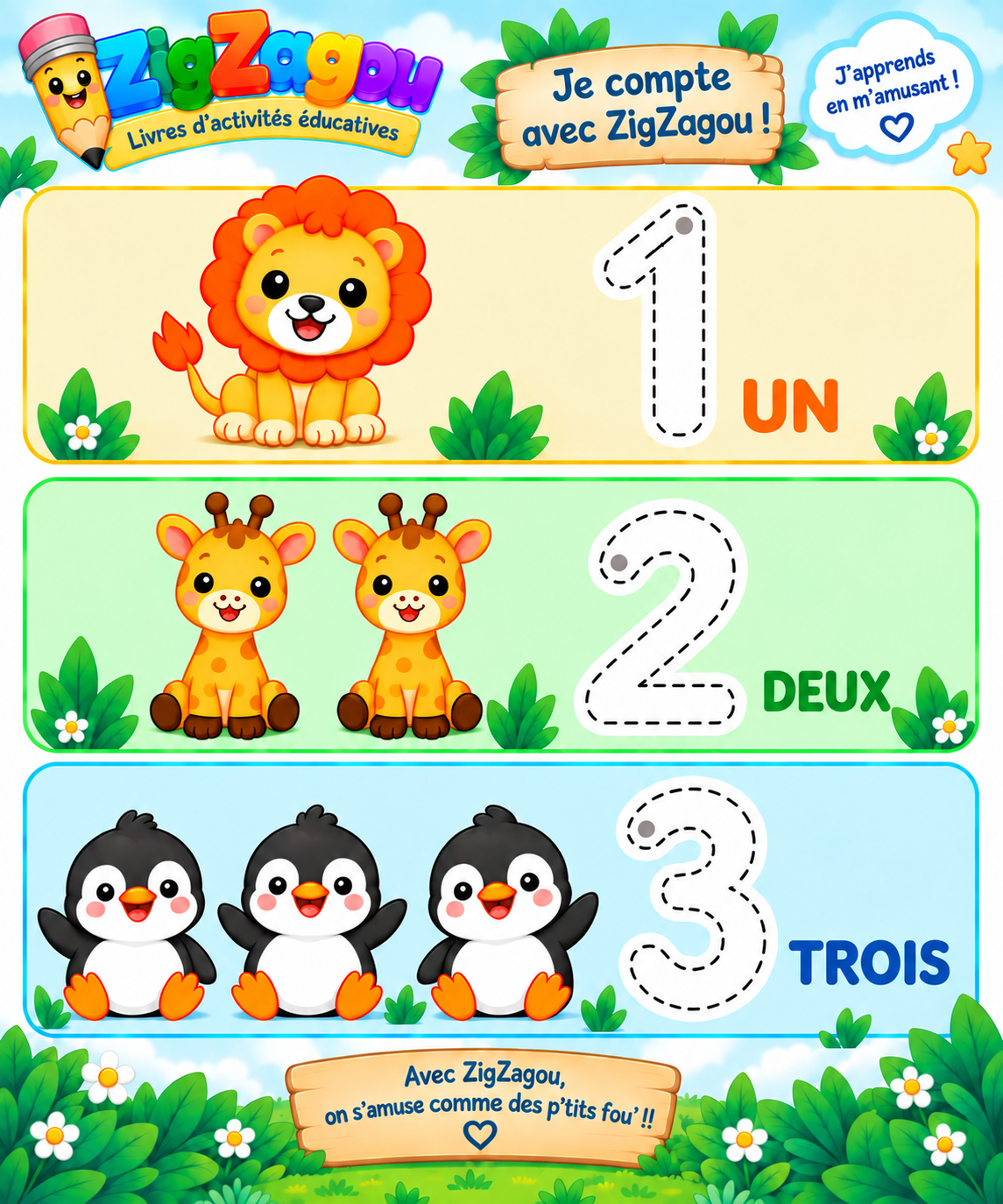 Je compte jusqu’à 3