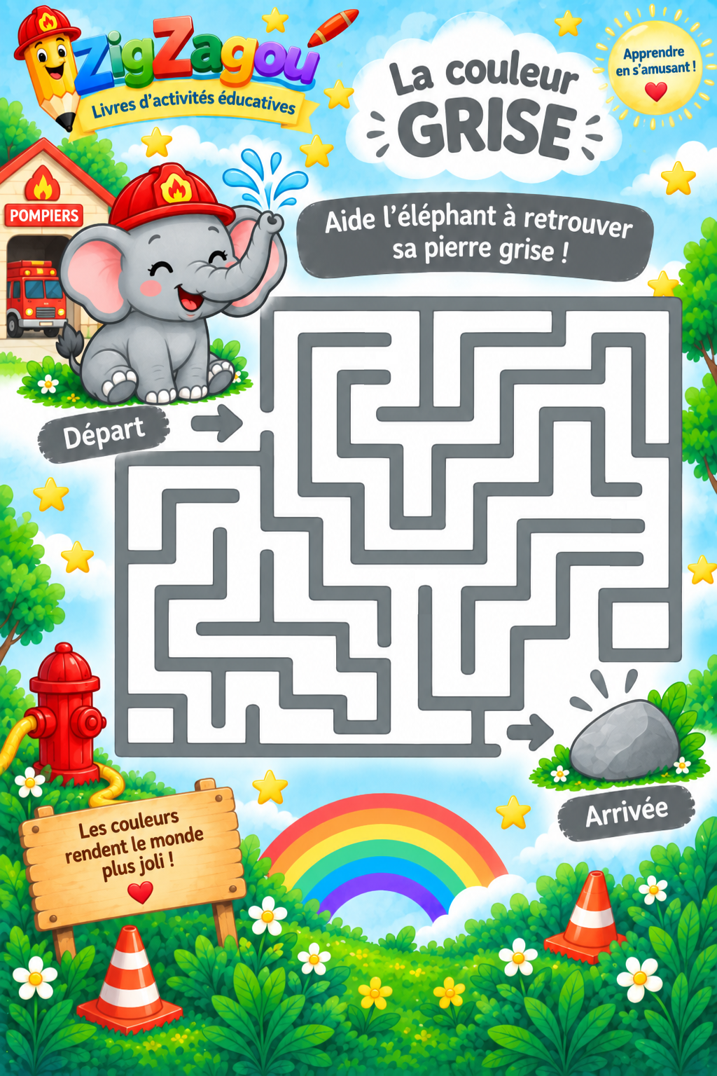 Labyrinthe gris pompier
