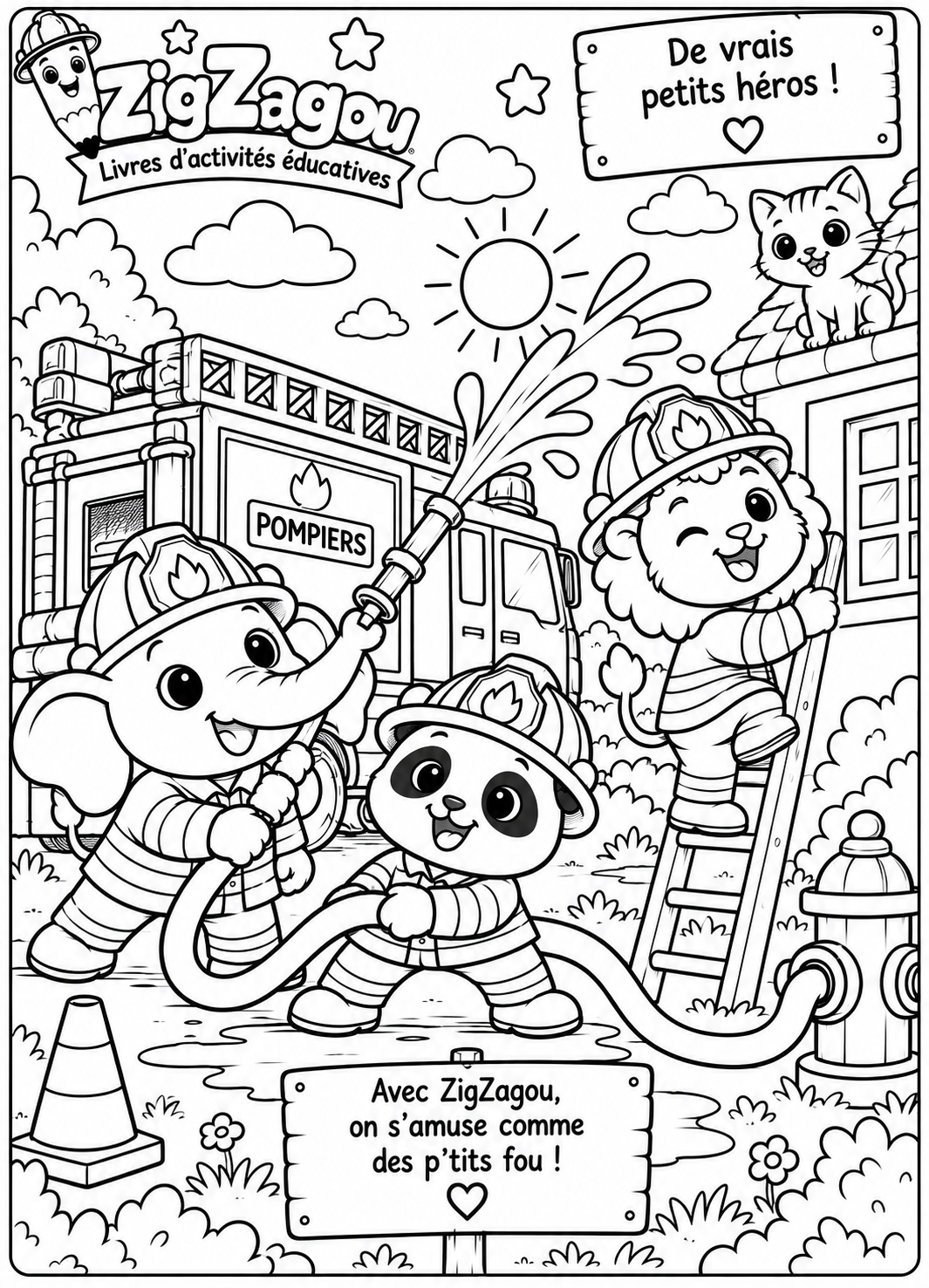 Coloriage pompier 3