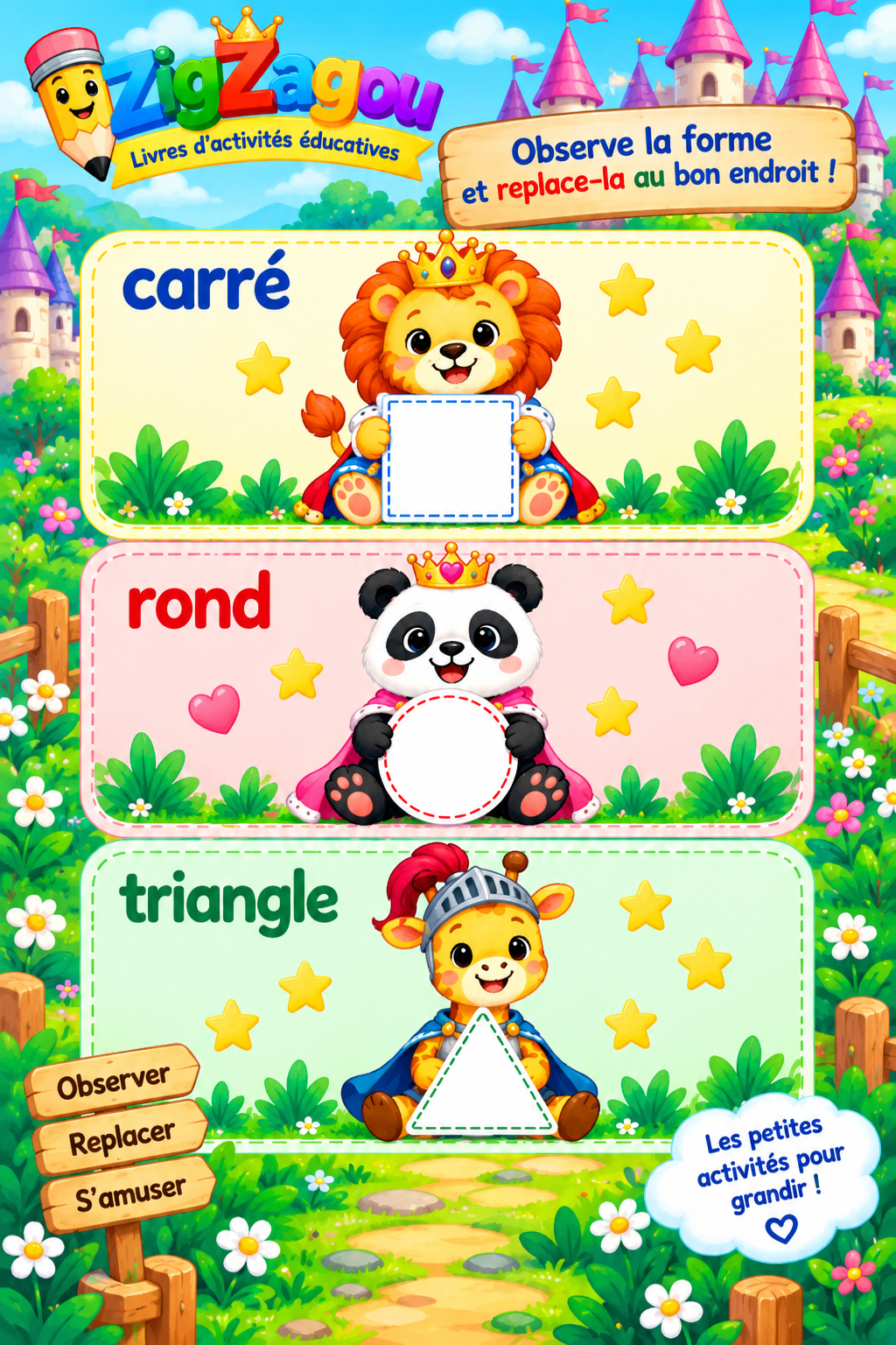 Les formes – Carré, rond et triangle